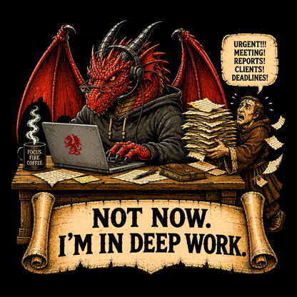 NOT NOW. I'M IN DEEP WORK T-SHIRT