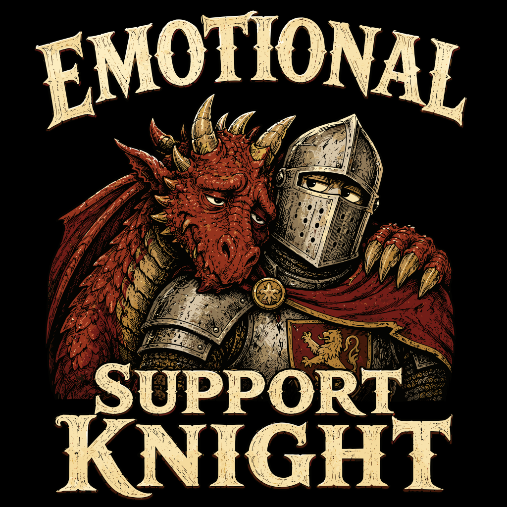 EMOTIONAL SUPPORT KNIGHT T-SHIRT