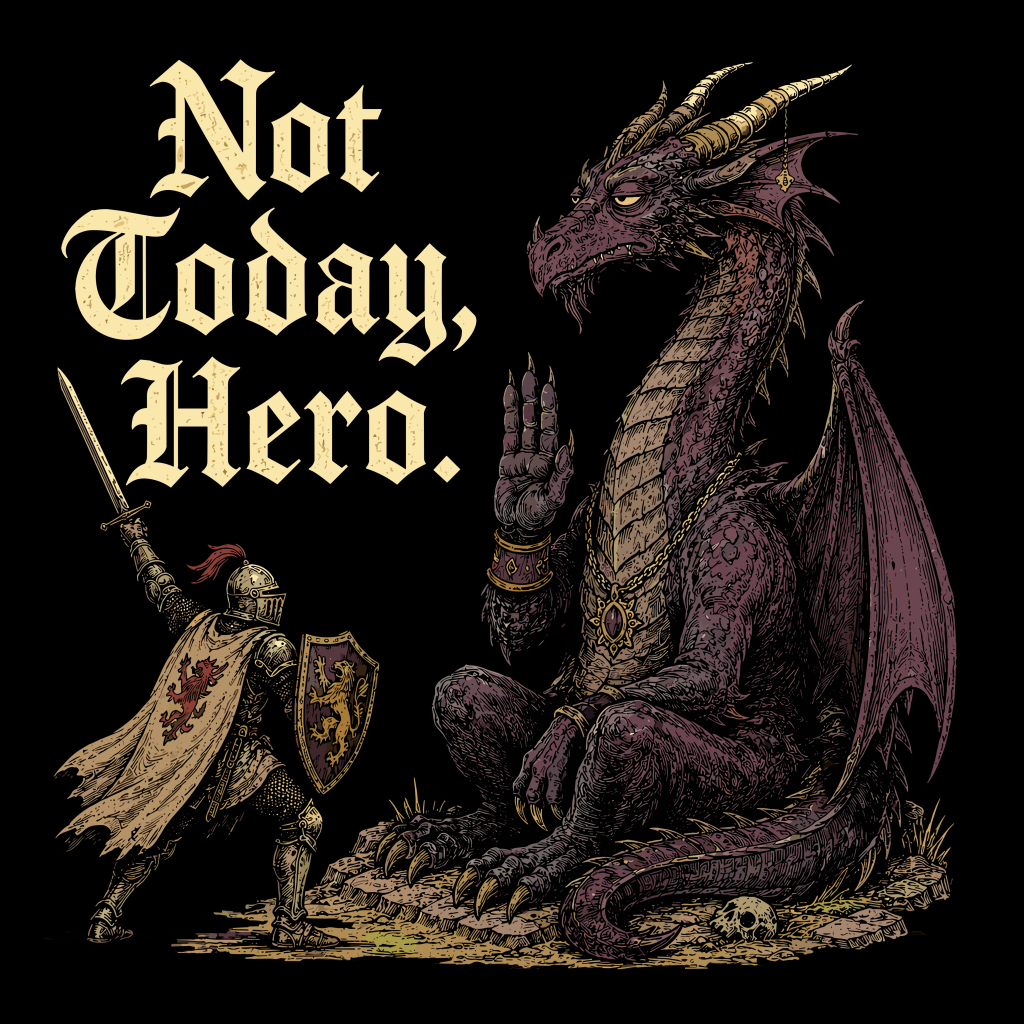 NOT TODAY, HERO T-SHIRT