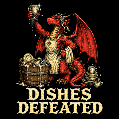 DISHES DEFEATED T-SHIRT