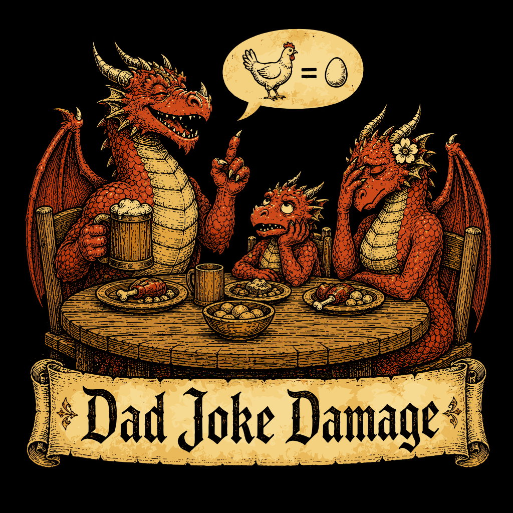 DAD JOKE DAMAGE T-SHIRT