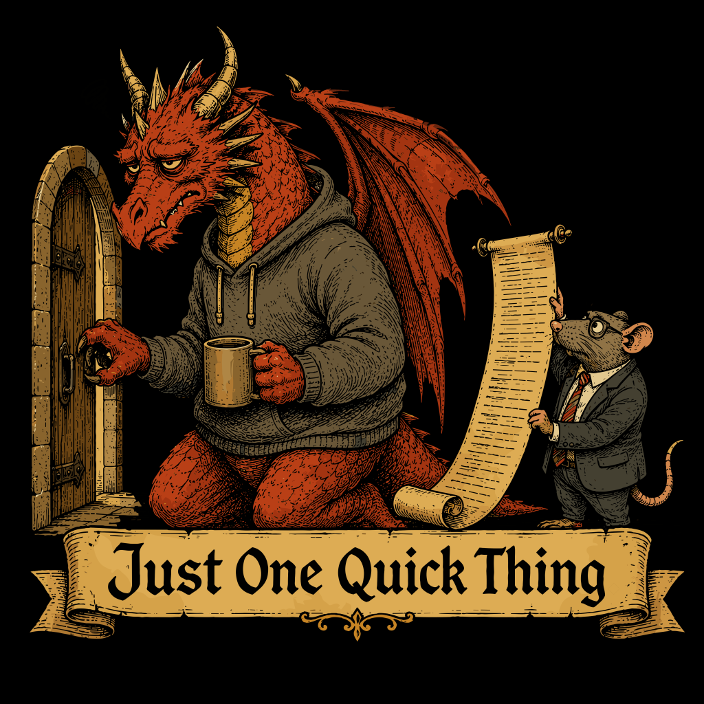 JUST ONE QUICK THING T-SHIRT