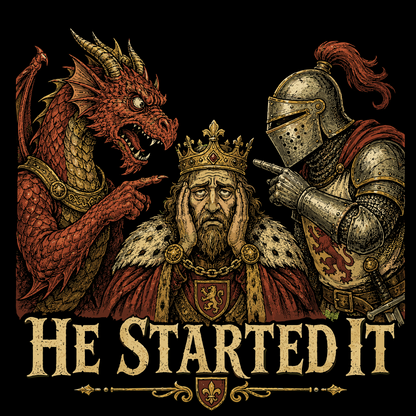 HE STARTED IT T-SHIRT