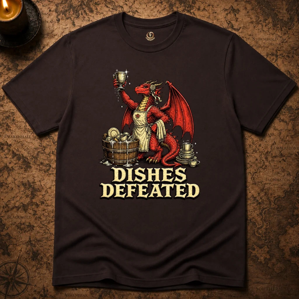 DISHES DEFEATED T-SHIRT
