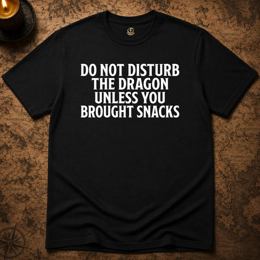 DO NOT DISTURB THE DRAGON UNLESS YOU BROUGHT SNACKS T-SHIRT