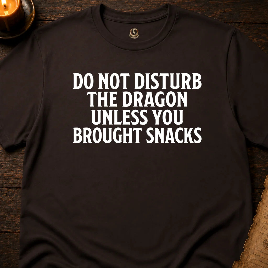 DO NOT DISTURB THE DRAGON UNLESS YOU BROUGHT SNACKS T-SHIRT