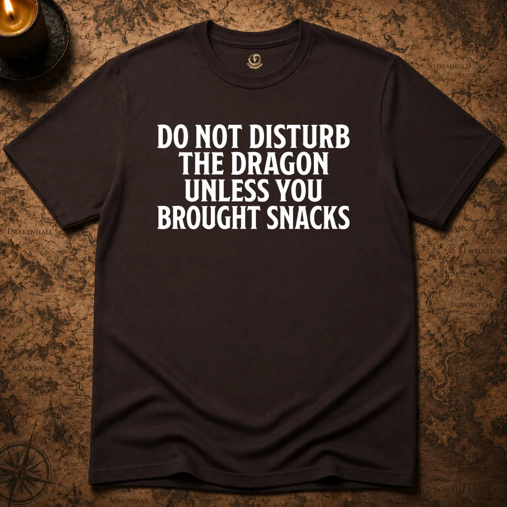 DO NOT DISTURB THE DRAGON UNLESS YOU BROUGHT SNACKS T-SHIRT