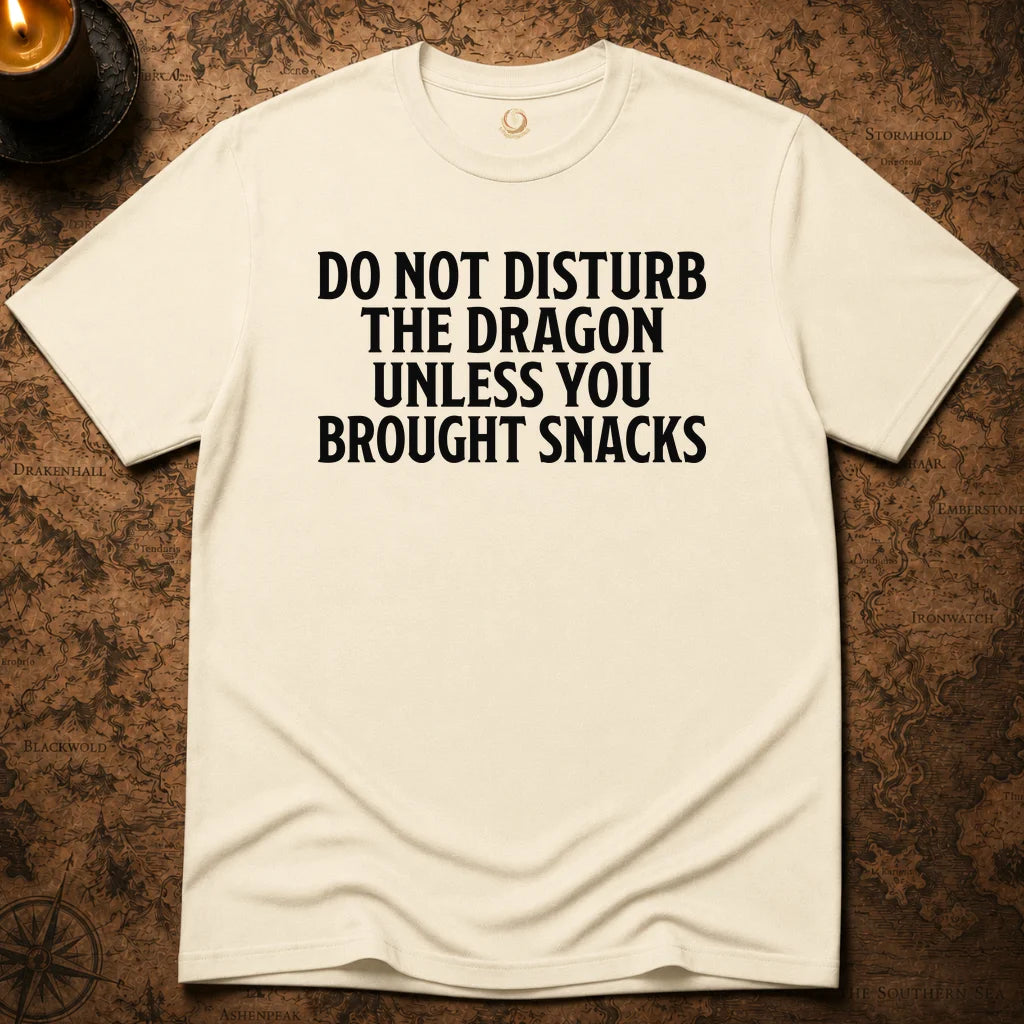DO NOT DISTURB THE DRAGON UNLESS YOU BROUGHT SNACKS T-SHIRT