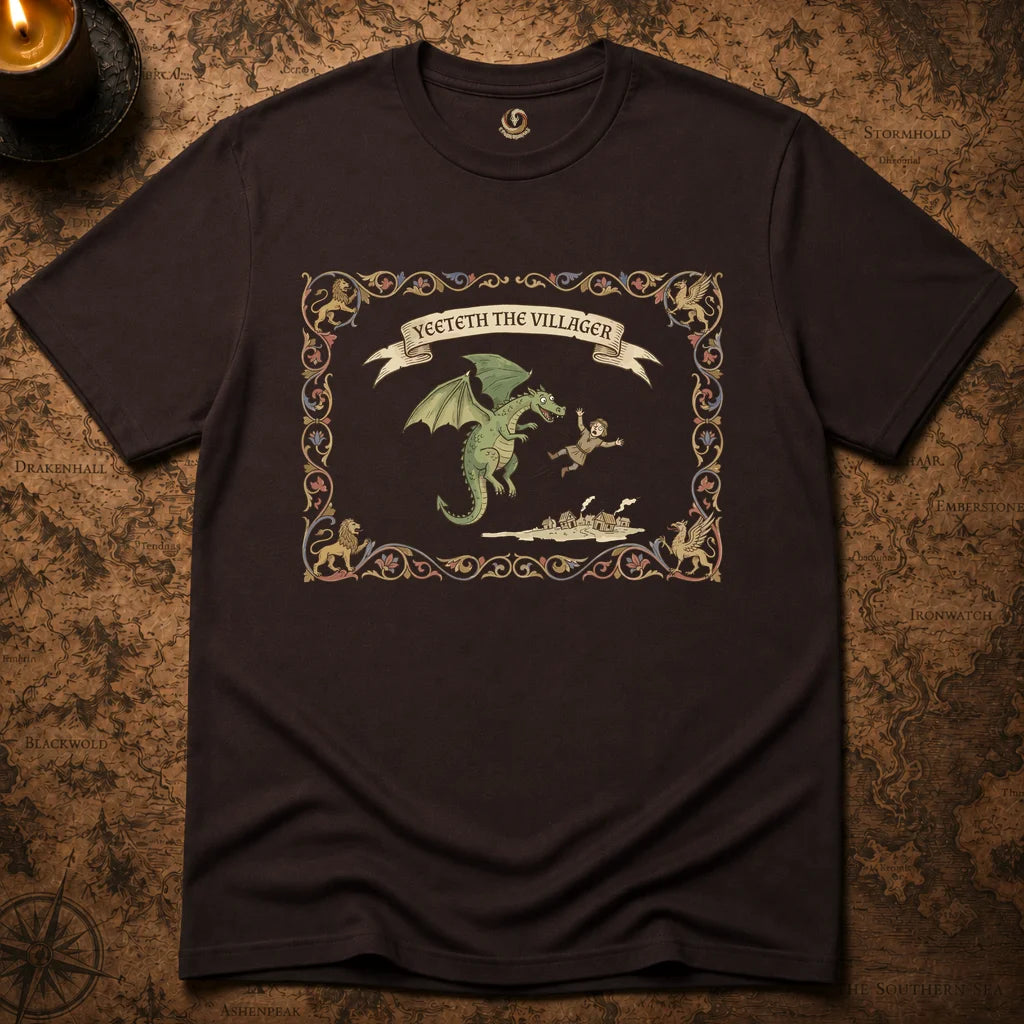 DRAGON THROWING VILLAGER T-SHIRT