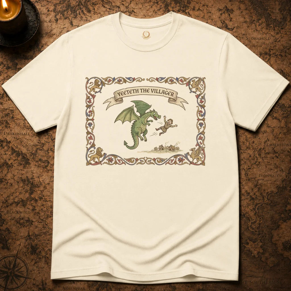 DRAGON THROWING VILLAGER T-SHIRT