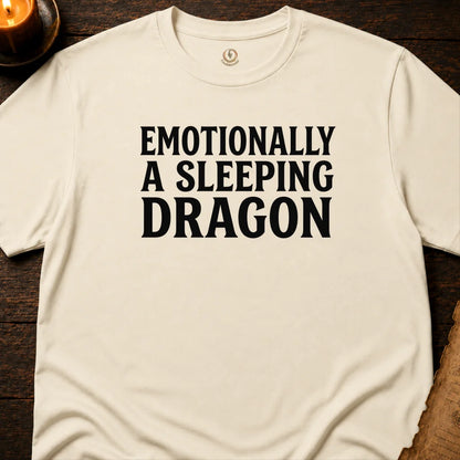 EMOTIONALLY A SLEEPING DRAGON T-SHIRT