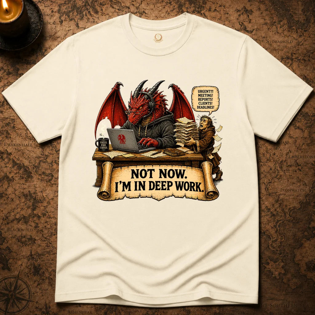 NOT NOW. I'M IN DEEP WORK T-SHIRT