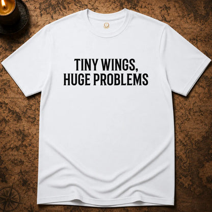 TINY WINGS, HUGE PROBLEMS T-SHIRT