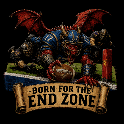 BORN FOR THE END ZONE T-SHIRT