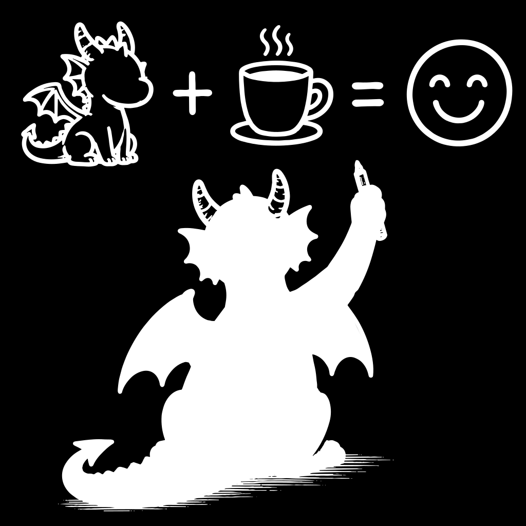 DRAGON + COFFEE = HAPPY T-SHIRT