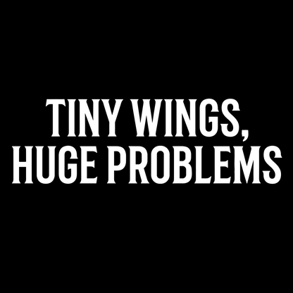 TINY WINGS, HUGE PROBLEMS T-SHIRT