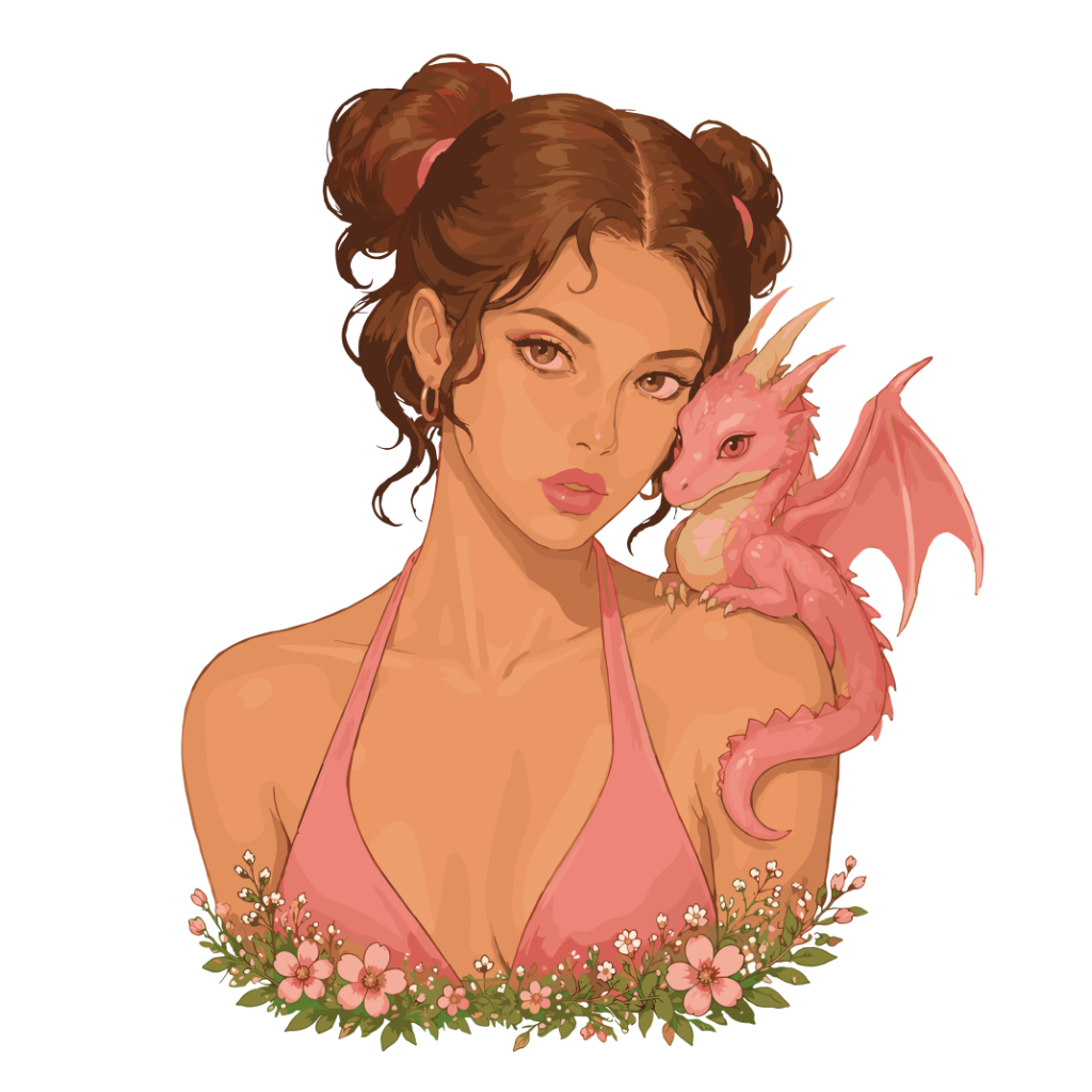 ROSE DRAGON MUSE T-SHIRT