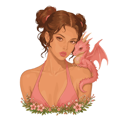 ROSE DRAGON MUSE T-SHIRT