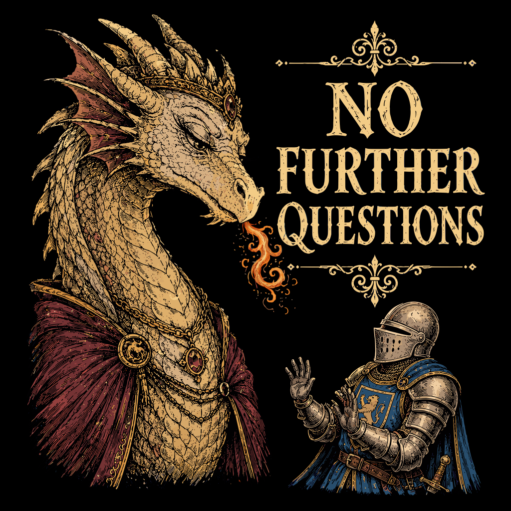 NO FURTHER QUESTIONS T-SHIRT