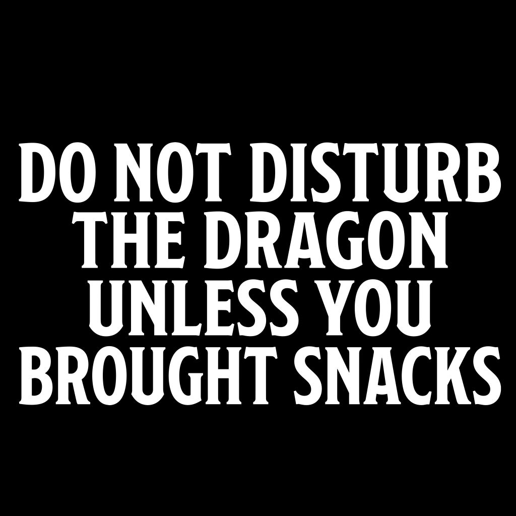 DO NOT DISTURB THE DRAGON UNLESS YOU BROUGHT SNACKS T-SHIRT
