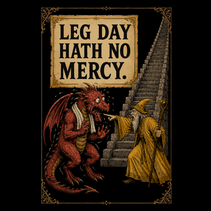 LEG DAY MATH NO MERCY T-SHIRT
