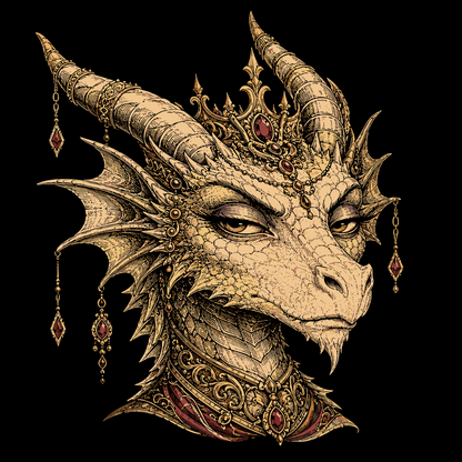 RESTING DRAGON FACE T-SHIRT